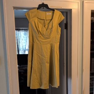 Yellow Cap Sleeve Dress XL